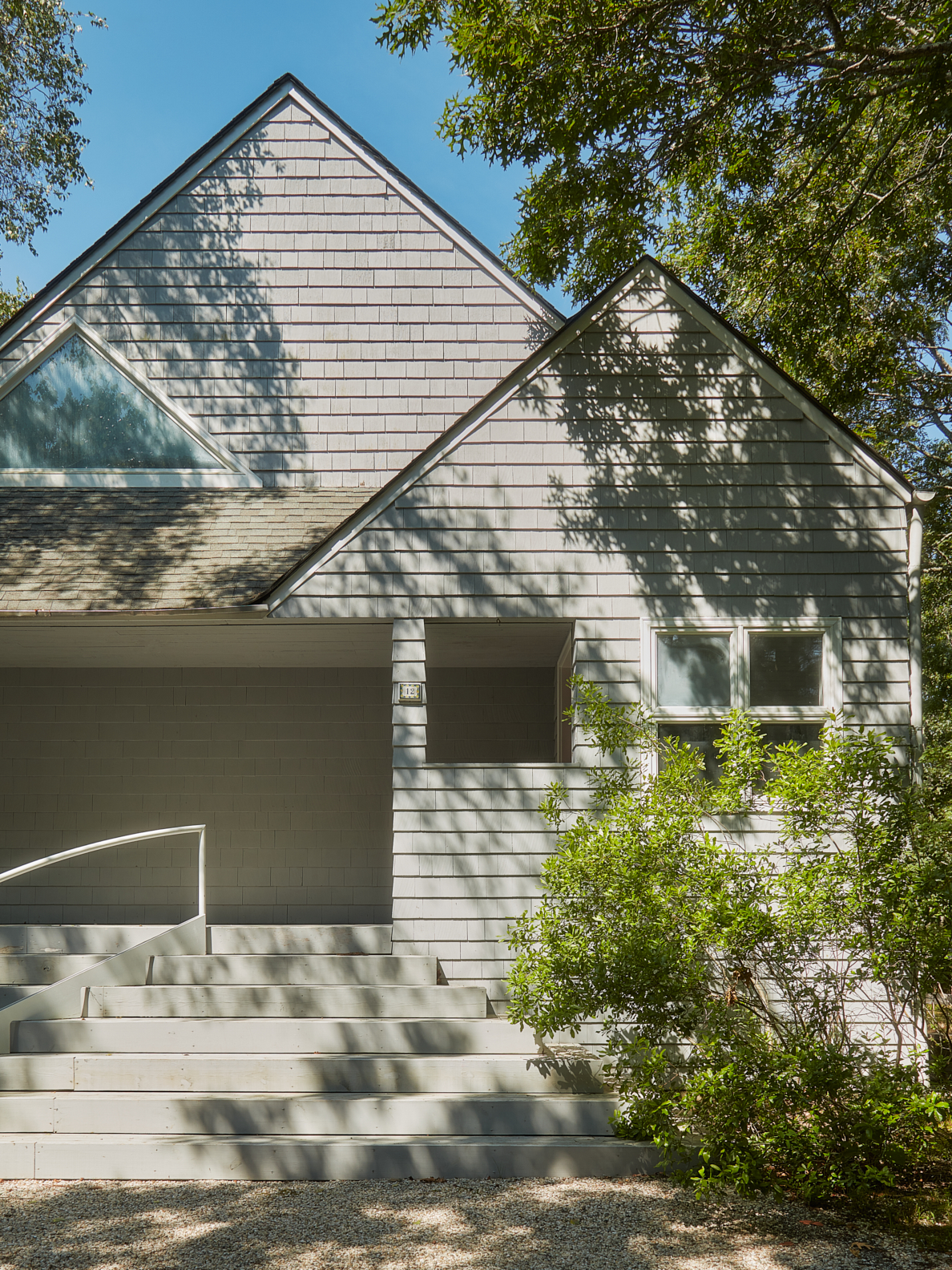 house with curved railing