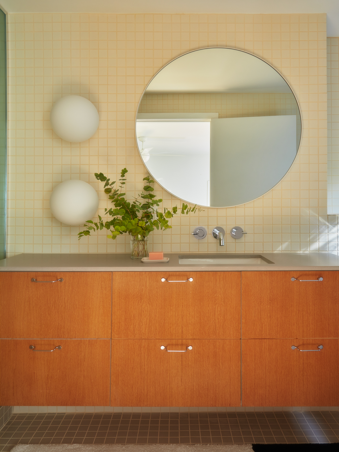 wood vanity cabinet