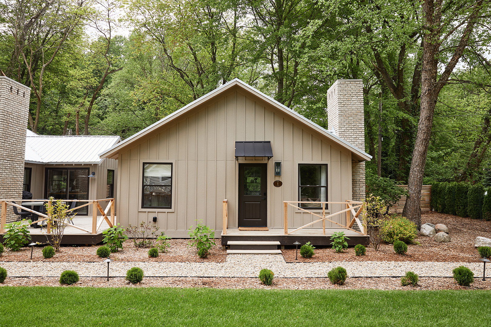 beige-green exterior