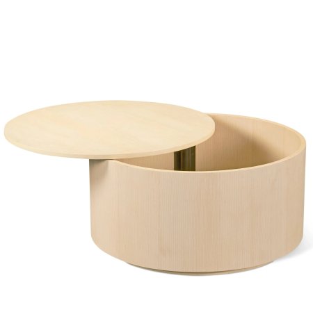  wood round coffee table