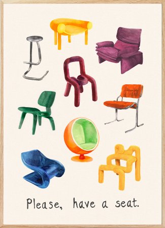  poster of design chairs