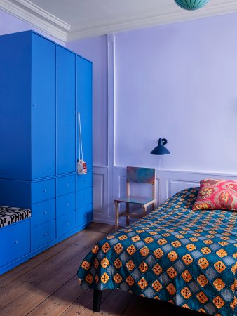 purple blue bedroom