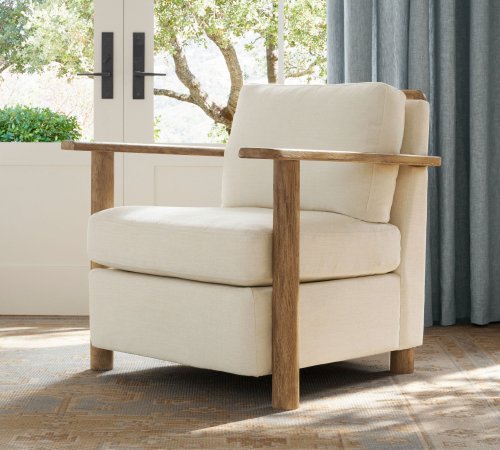  white and wood chair