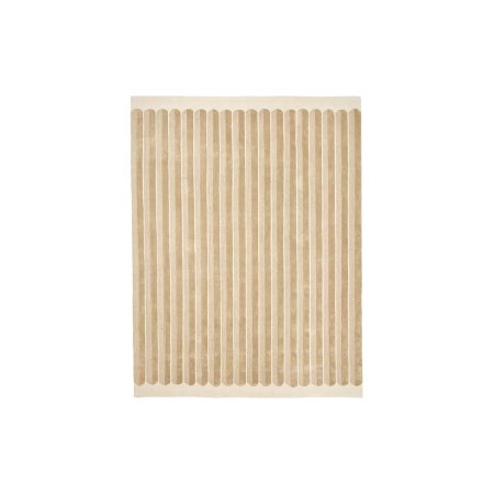  Cream and camel striped rug