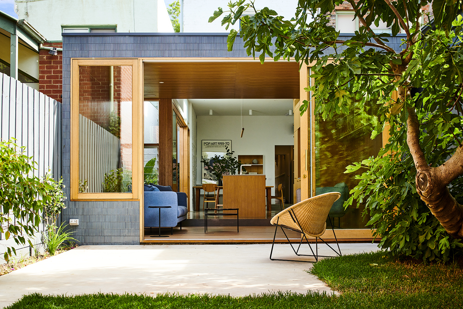 doors open to kitchen and yard