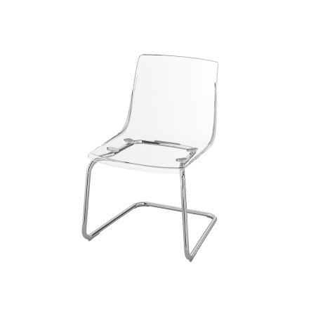  Clear plastic and chrome chair