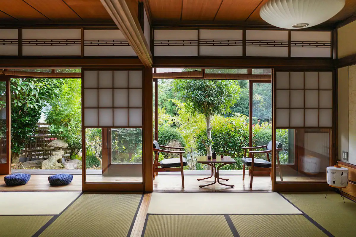 Living room of Japanese Airbnb