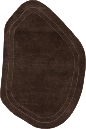  dark brown shaped rug