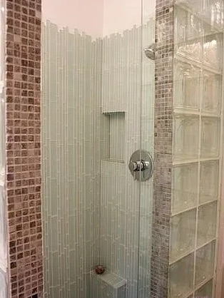 dated shower tile