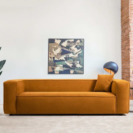  orange sofa