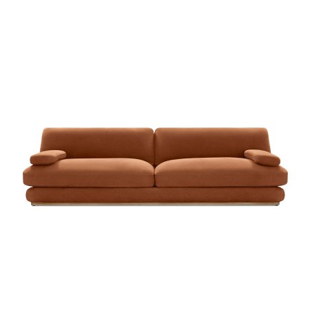  Burnt orange modular sofa