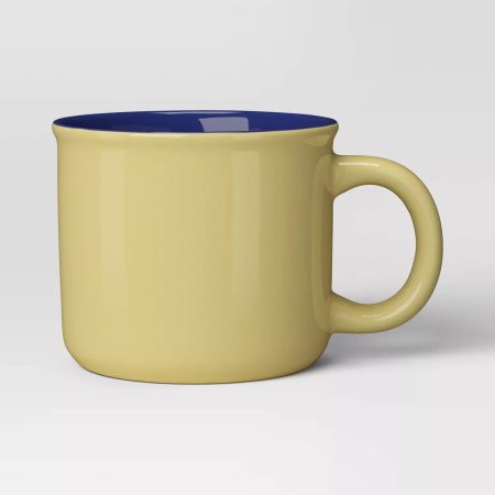  Yellow stoneware mug