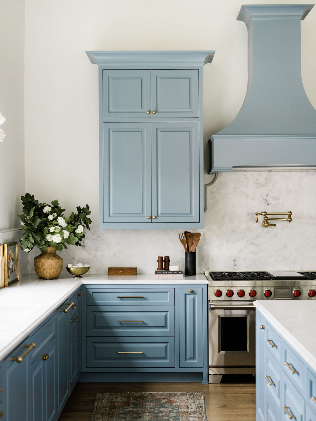 light blue kitchen