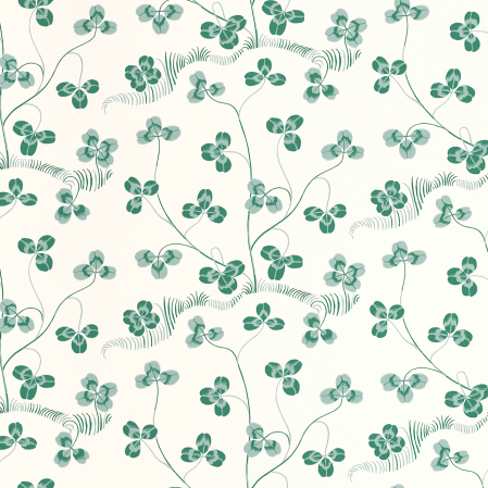  Clover patterned wallpaper sample