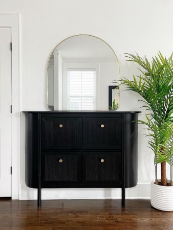 Black shoe cabinet