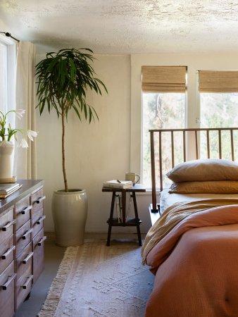 wood nightstand table