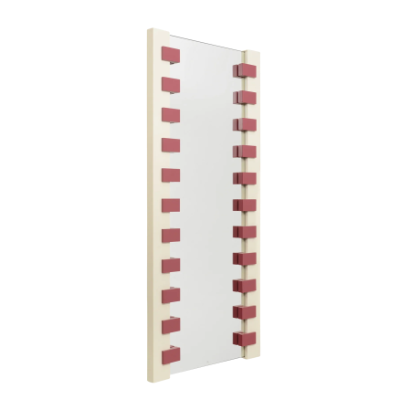  cream mirror with red rectangle details