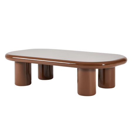  glossy brown coffee table