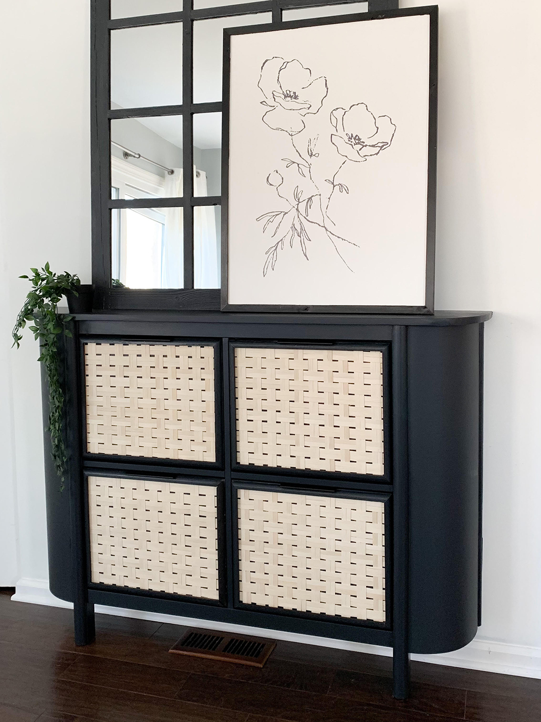 Black shoe cabinet 