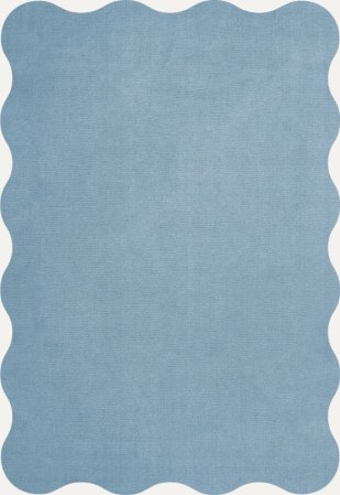  blue scalloped rug