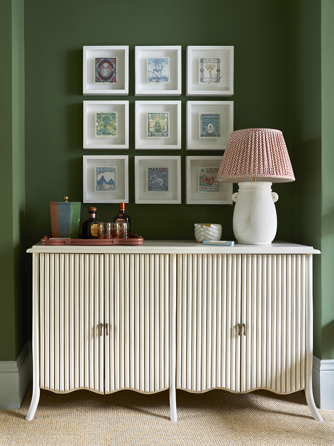 fluted credenza