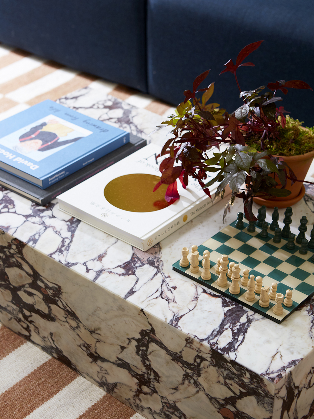 books on coffee table