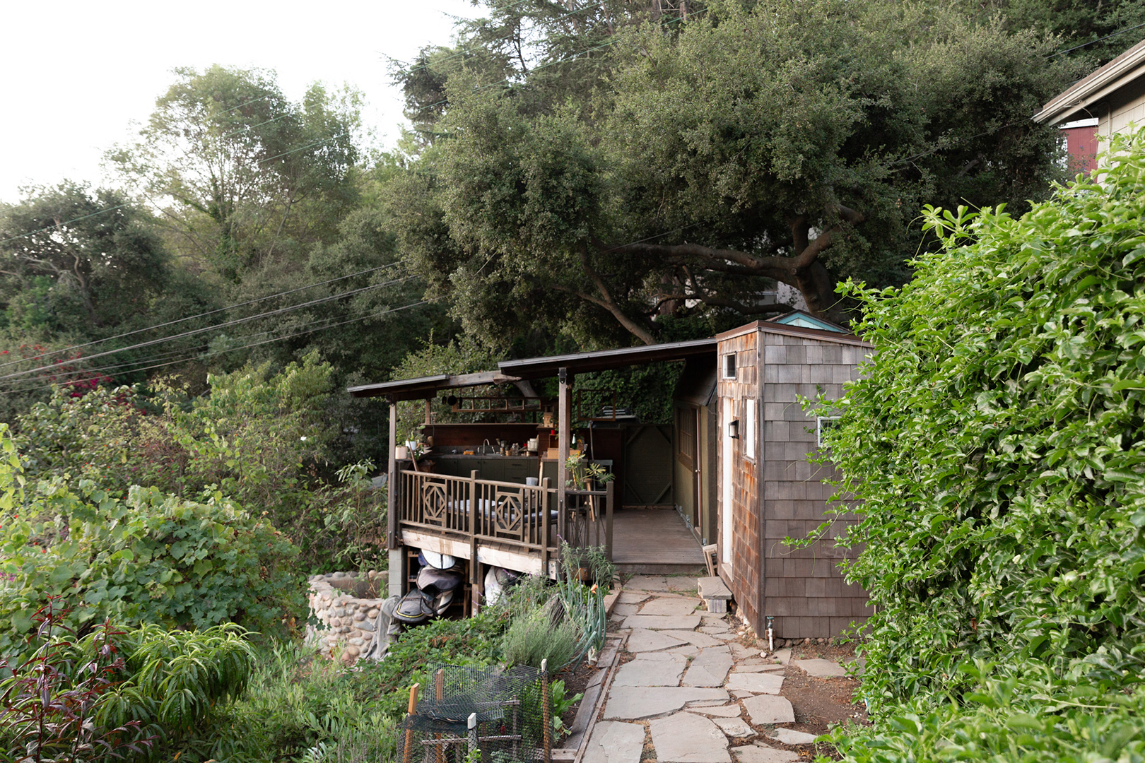 pathway to outdoor shed