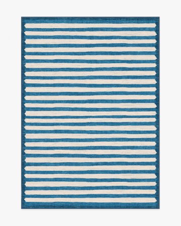  blue and white stripe rug