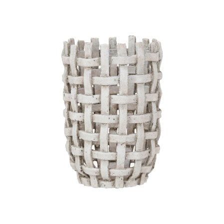  white woven vase