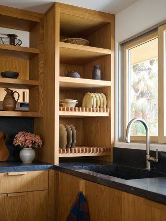 wood dish drying rack