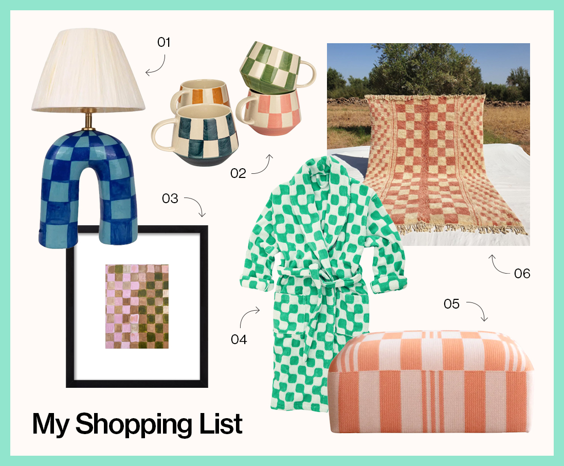 Checkerboard shopping guide