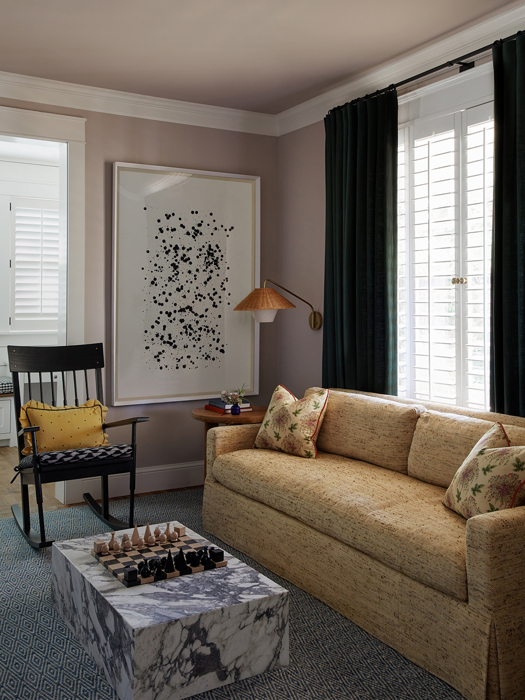 mauve sitting room