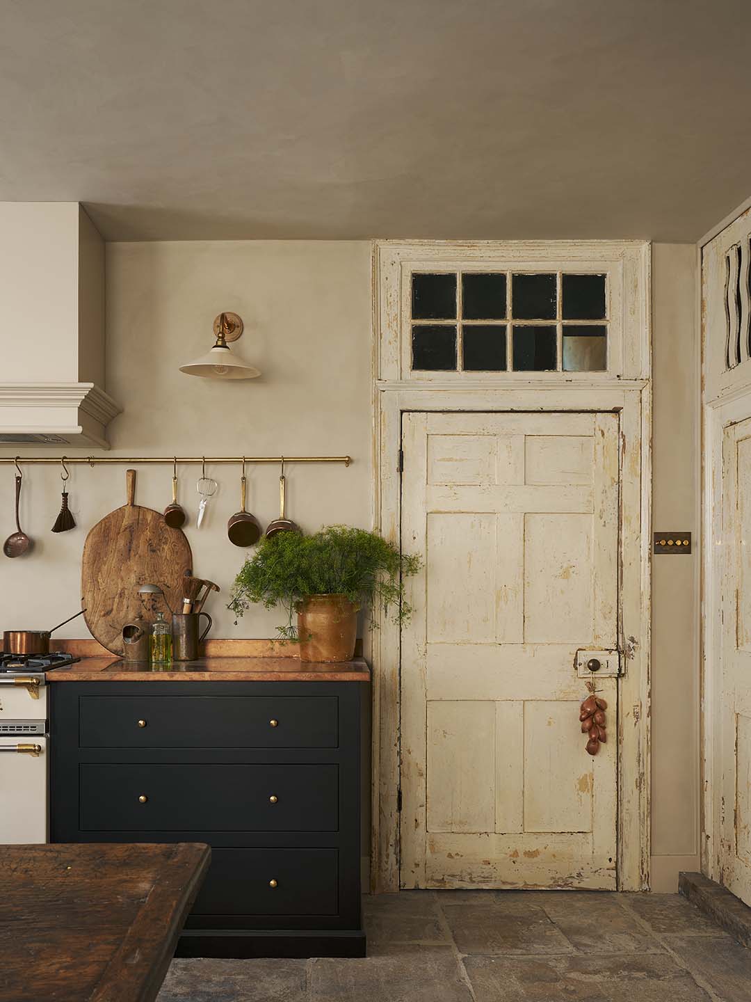 New cabinetry in the refinished kitchen