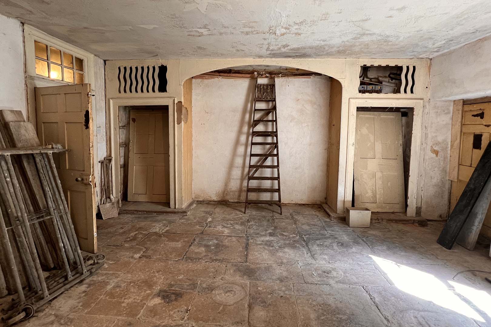 A view of the kitchen before