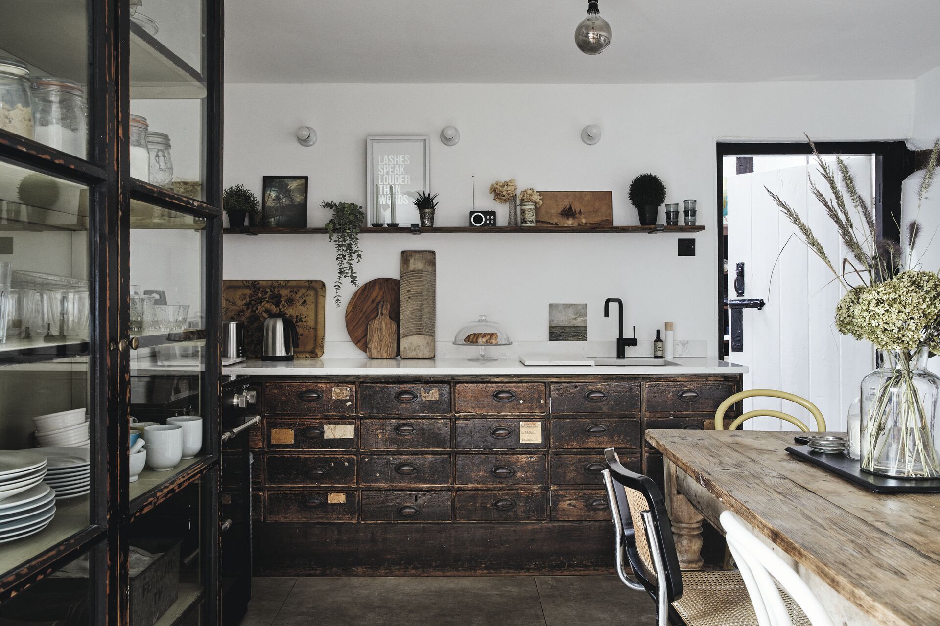 wood cabinets