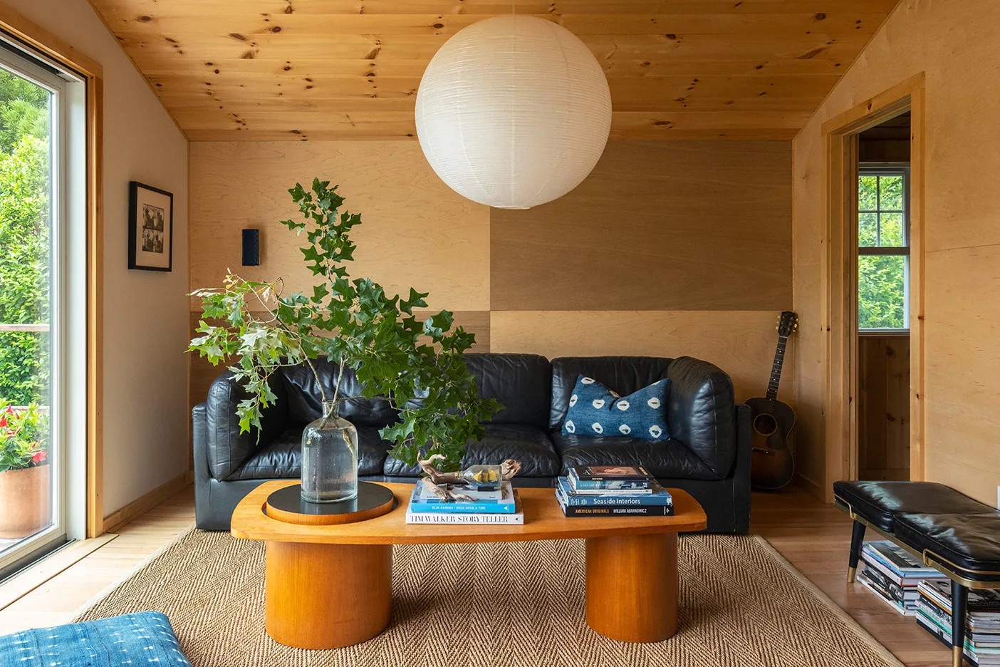 checkered plywood wall