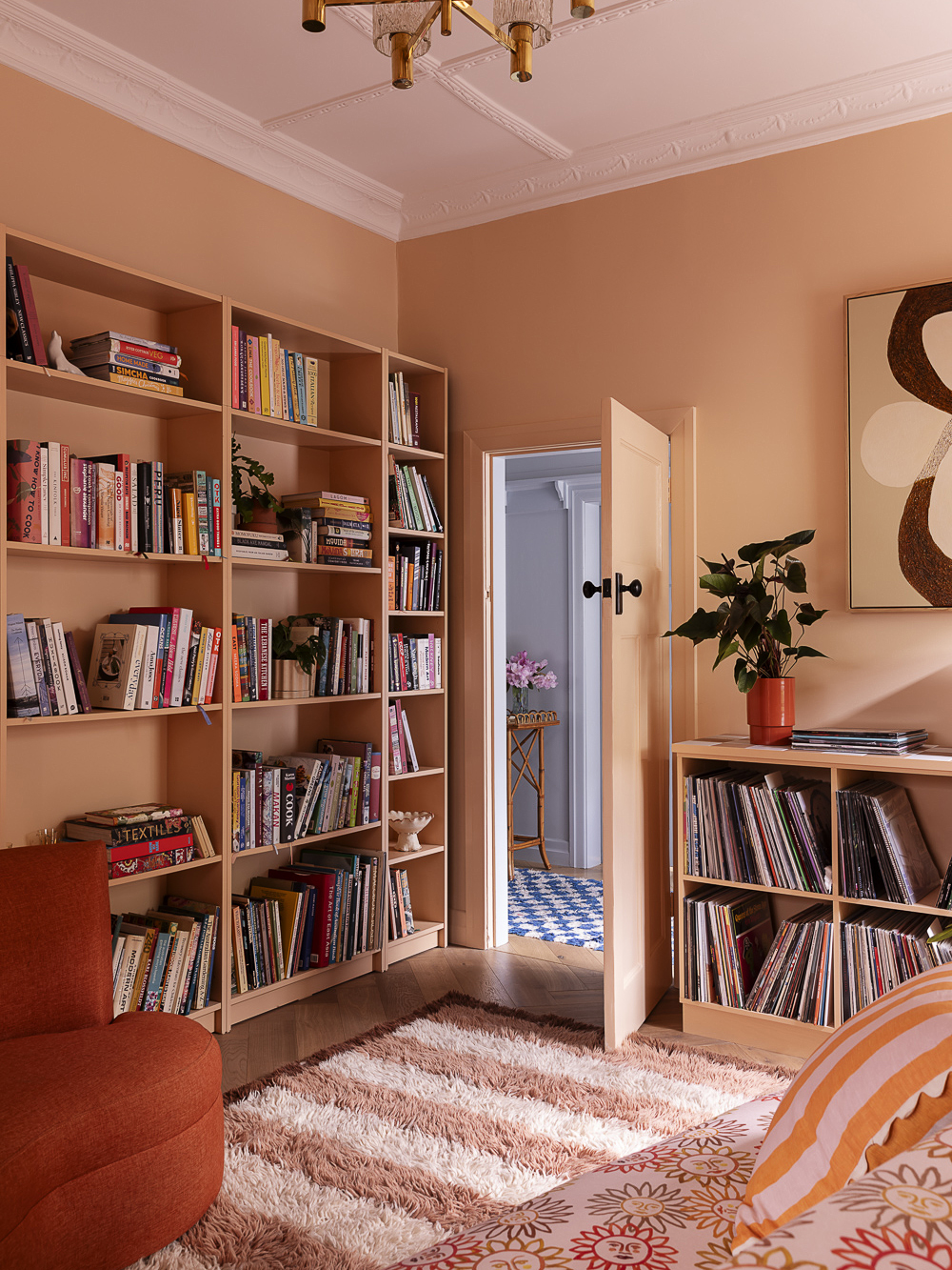 pink living room