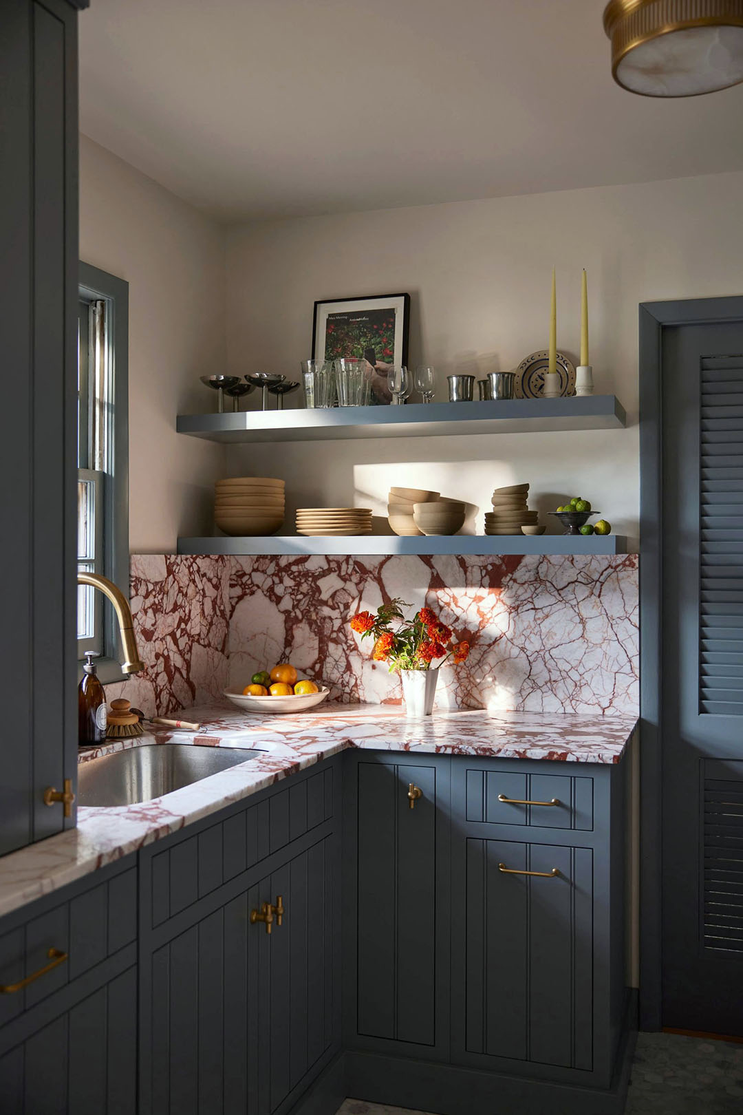 red marble counters