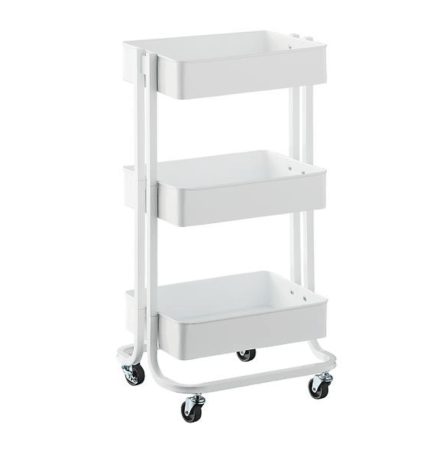  white rolling cart