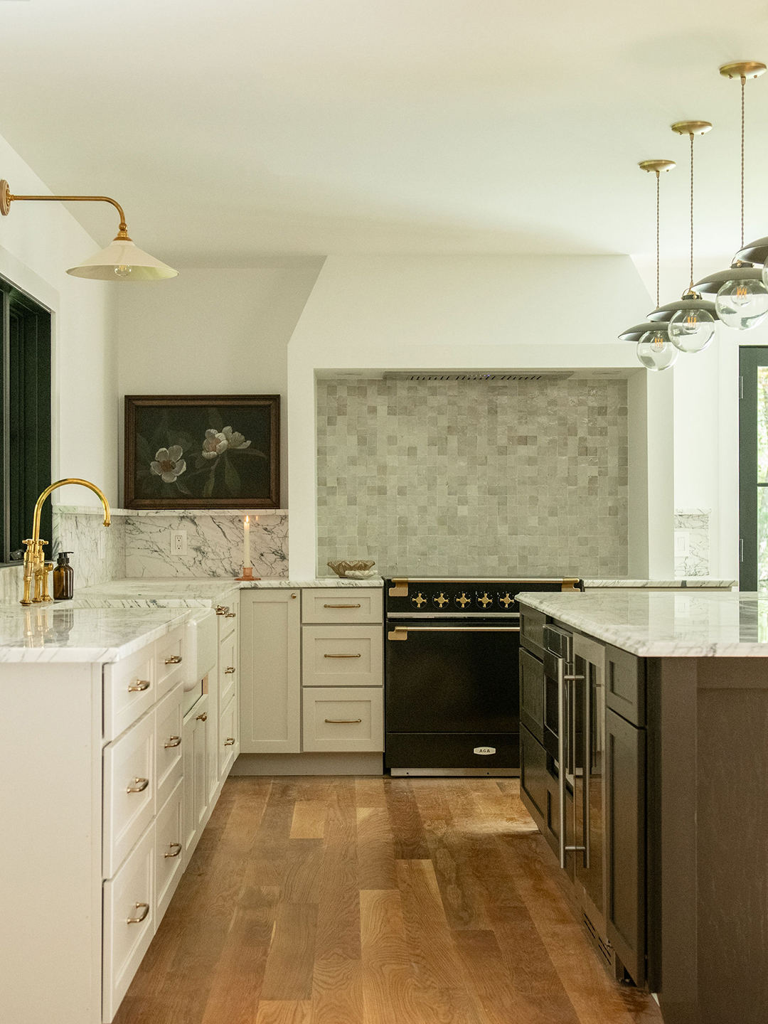 Kitchen with Aga range