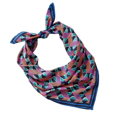  Patterned silk scarf